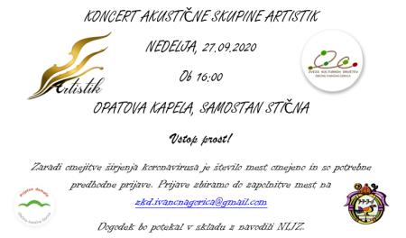 Koncert akustične skupine Artistik2